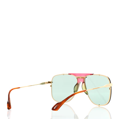 Gucci Metal Square Frame Sunglasses GG0739SA Brown 4 of 7