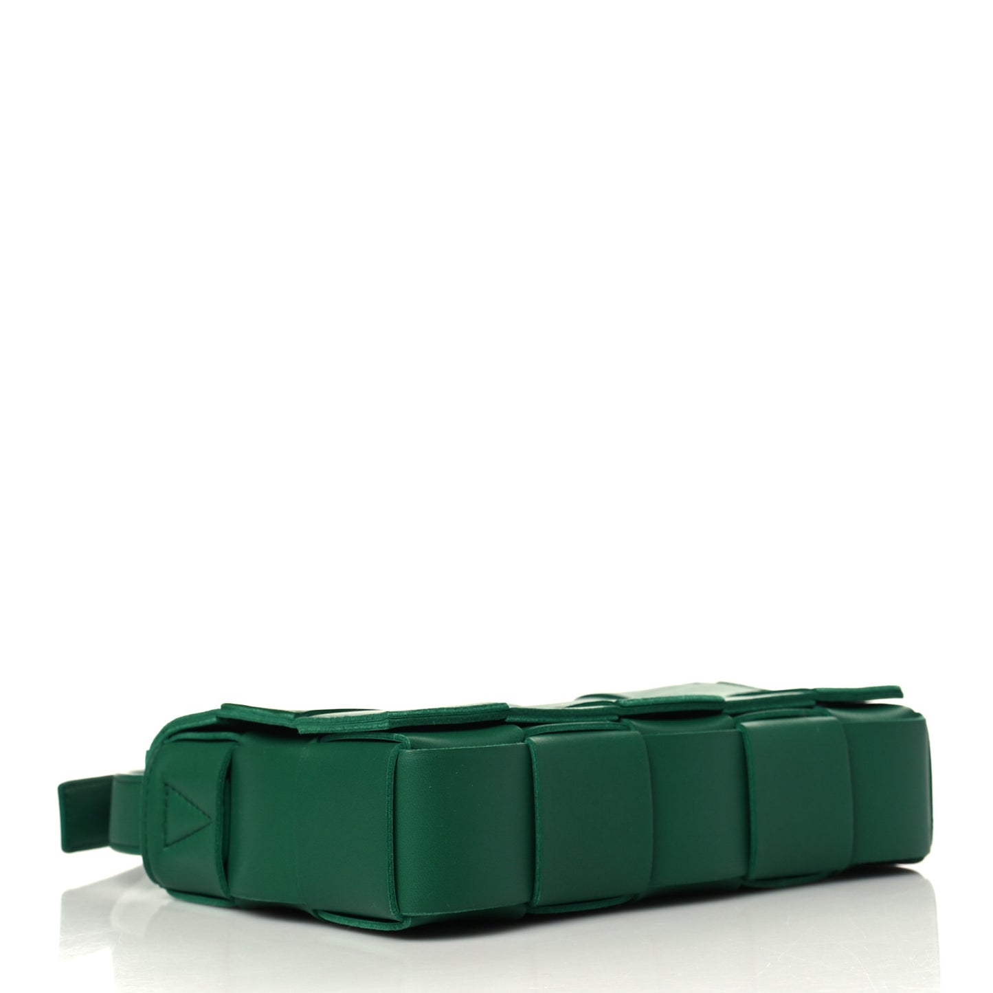 Lambskin Maxi Intrecciato Cassette Crossbody Bag Raintree Green