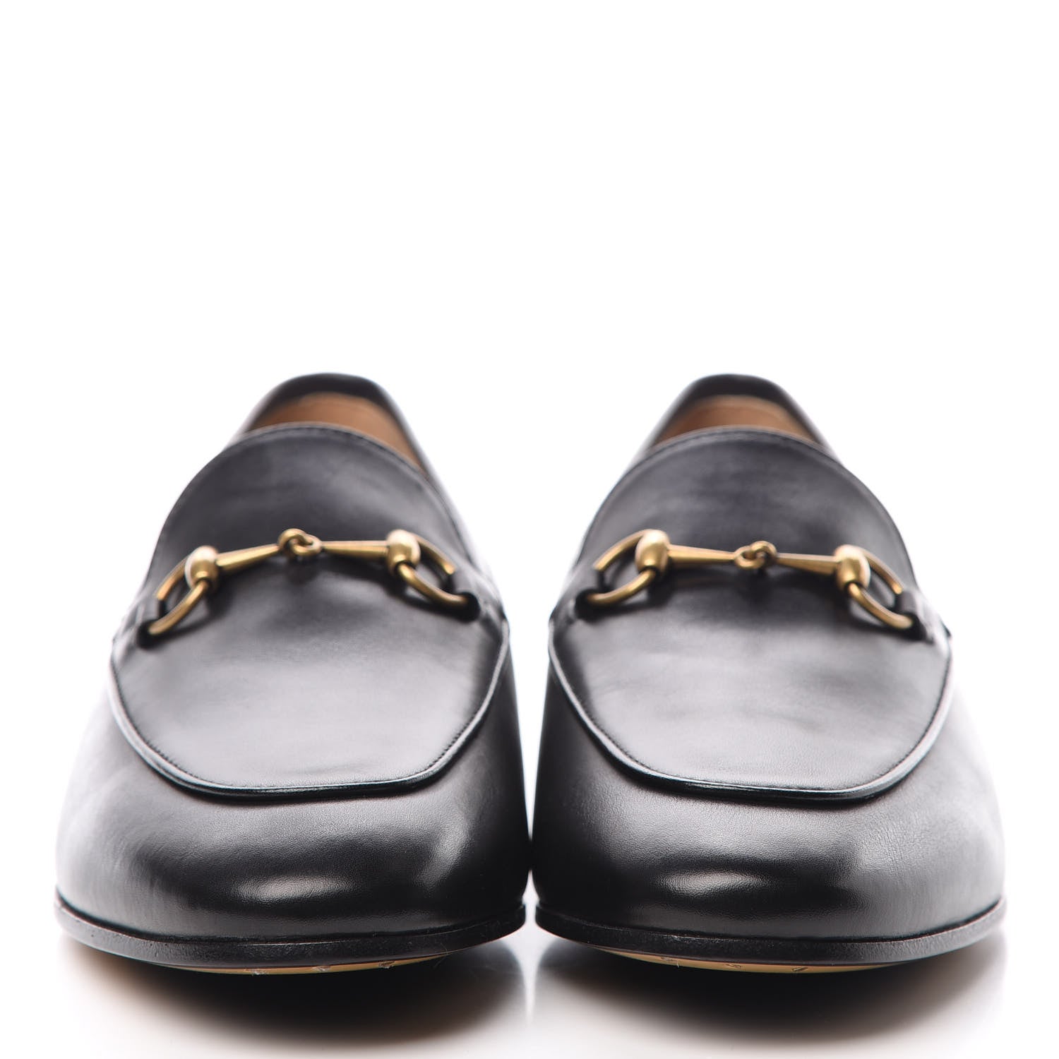 Gucci Calfskin Womens Jordaan Loafers 39.5 Black 2 of 12