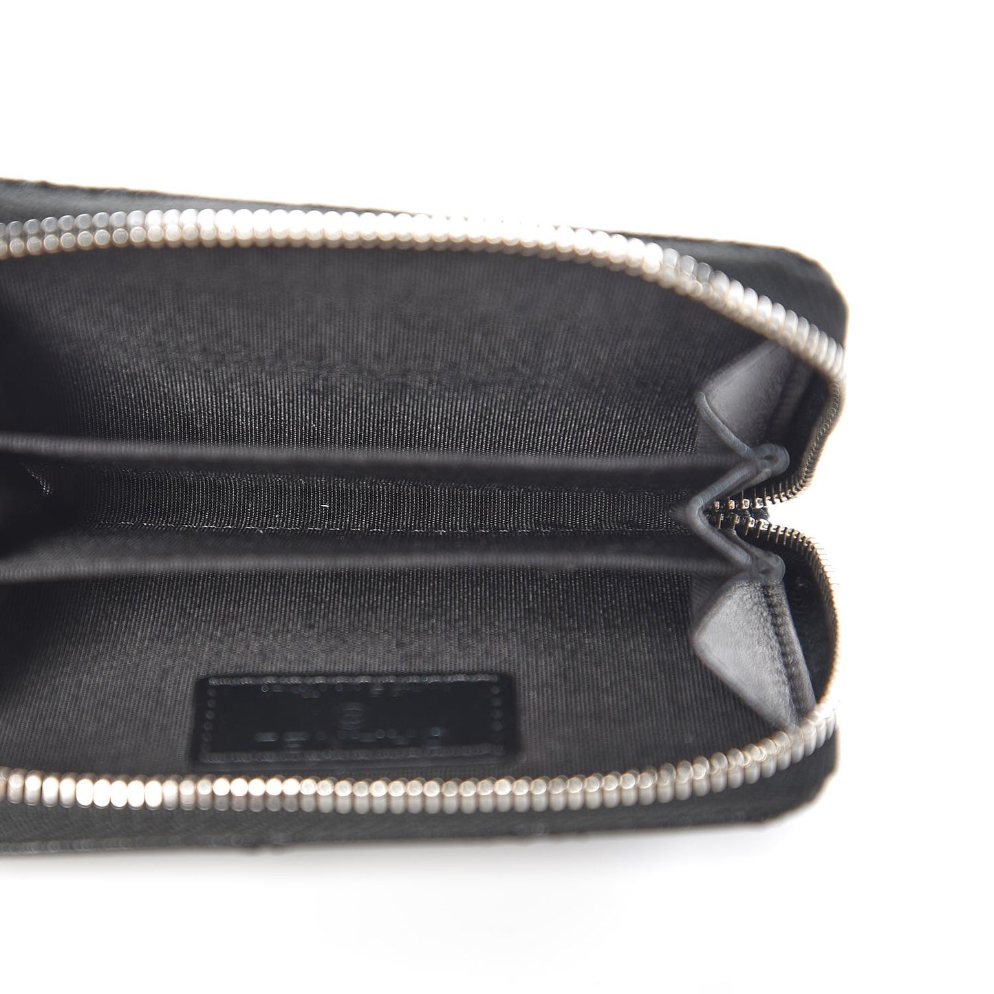 Lambskin Star Embossed Coin Purse Case Black
