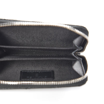 Chanel Lambskin Star Embossed Coin Purse Case Black 5 of 8
