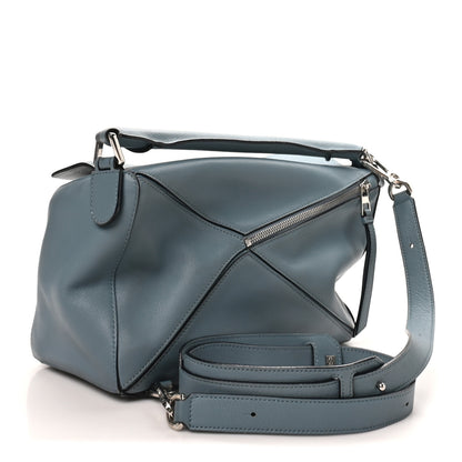 Loewe Calfskin Medium Puzzle Bag Stone Blue 3 of 9