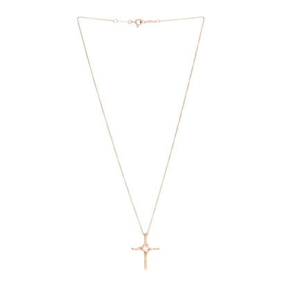 Tiffany 18K Rose Gold Elsa Peretti Infinity Cross Pendant Necklace 3 of 5