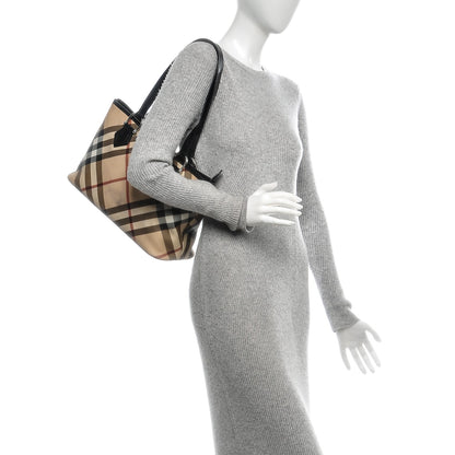 Burberry Supernova Check Stanton Tote Black 2 of 9