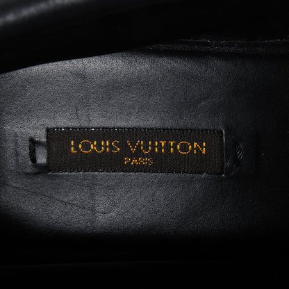 Louis Vuitton Monogram Suede Black Wedge 38.5 7 of 7