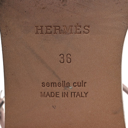 Hermes Calfskin Santorini Sandals 36 Beige Nude 8 of 11