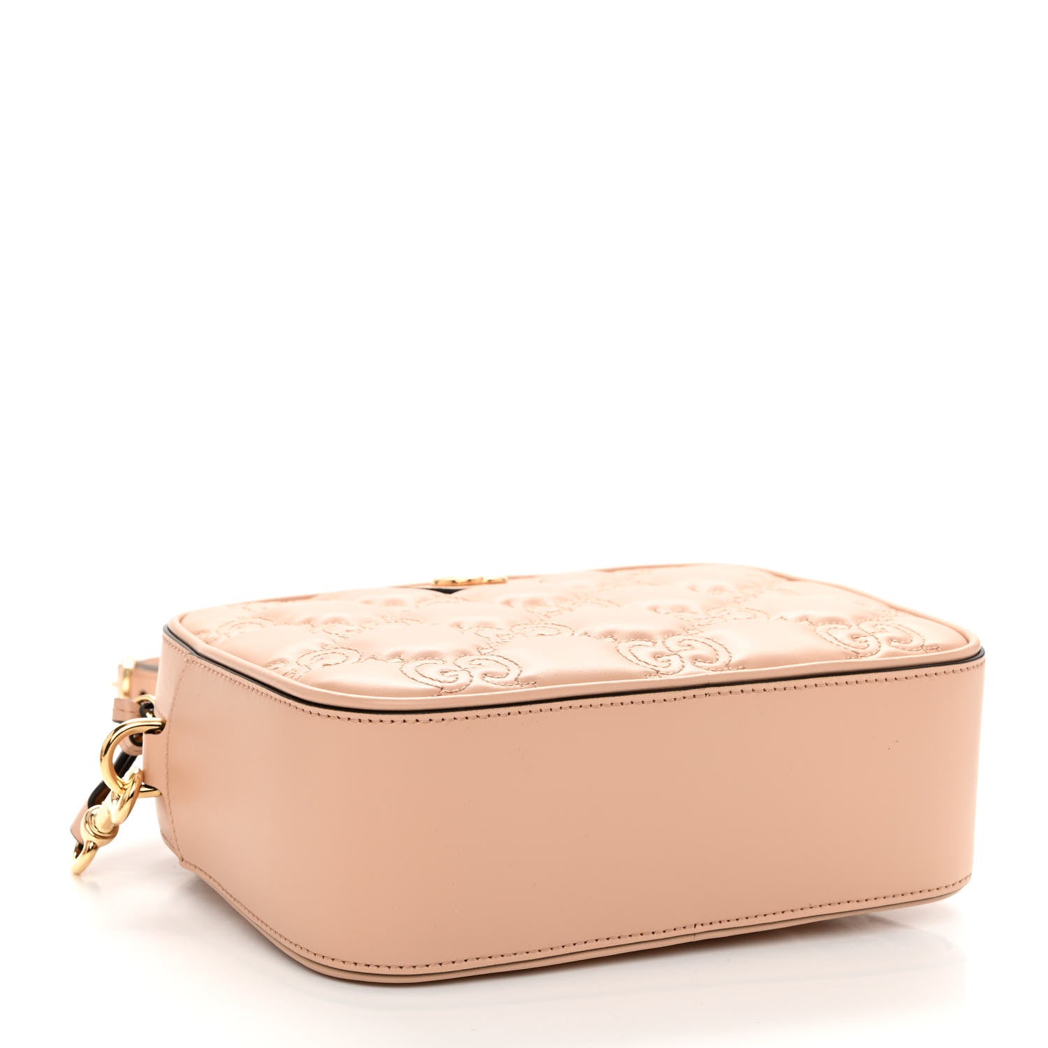 Gucci Calfskin GG Matelasse Small Shoulder Bag Pink Sand Natural 4 of 9