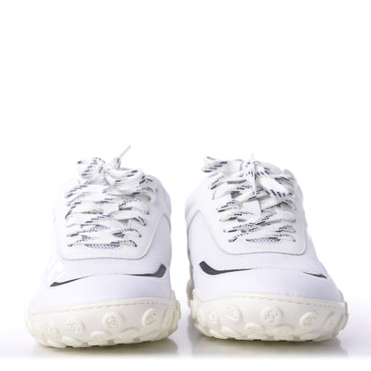 Chanel Calfskin Mesh Lycra Womens Logo Sneakers 38 White 2 of 10