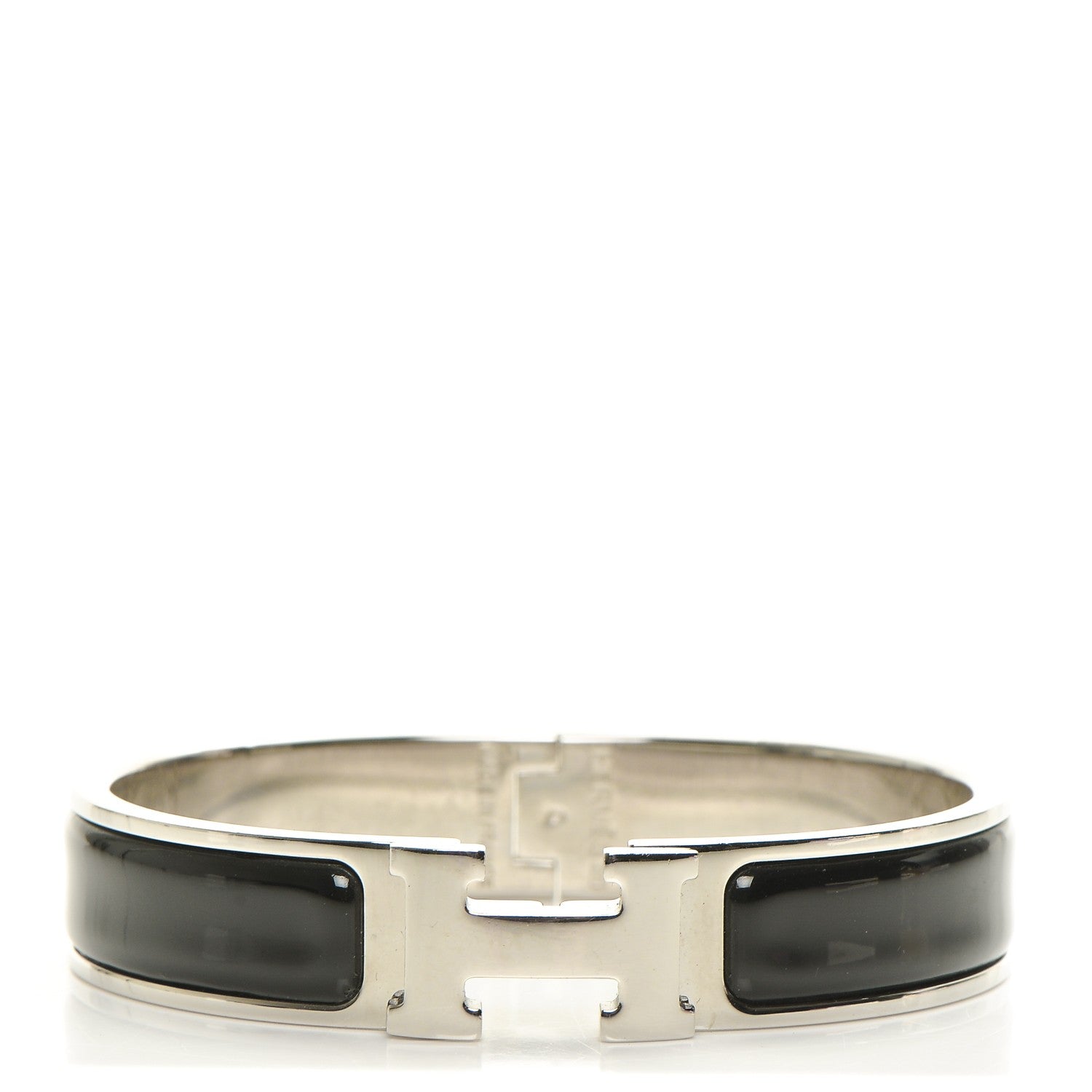Hermes Enamel Narrow Clic Clac H Bracelet PM Black 1 of 5