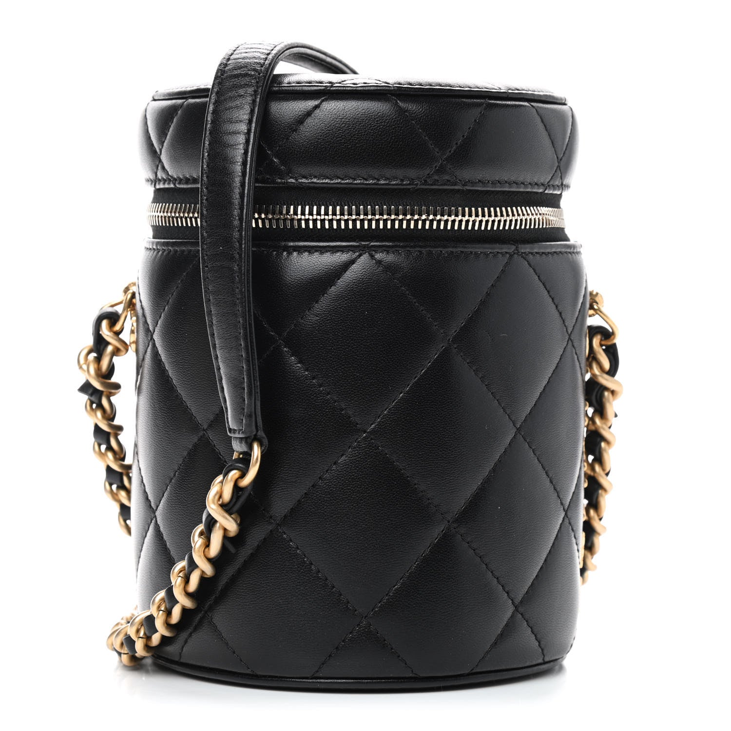 Chanel Lambskin Quilted Side Note Vanity Black 1 of 11