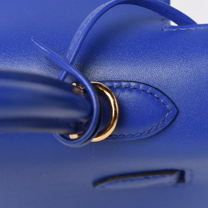 Hermes Tadelakt Kelly Sellier 25 Bleu Electrique 25 of 33