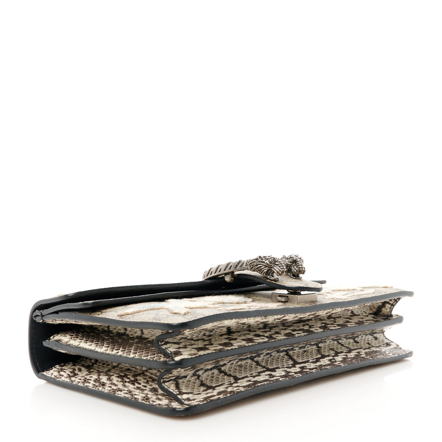 X MLB GG Supreme Monogram Snakeskin NY Yankees Patch Embroidered Small Dionysus Shoulder Bag