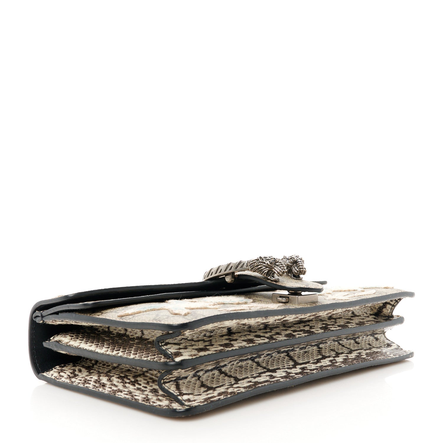 Gucci X MLB GG Supreme Monogram Snakeskin NY Yankees Patch Embroidered Small Dionysus Shoulder Bag 4 of 11