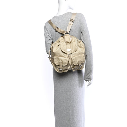 Prada Nylon Saffiano Medium Backpack Deserto 2 of 11
