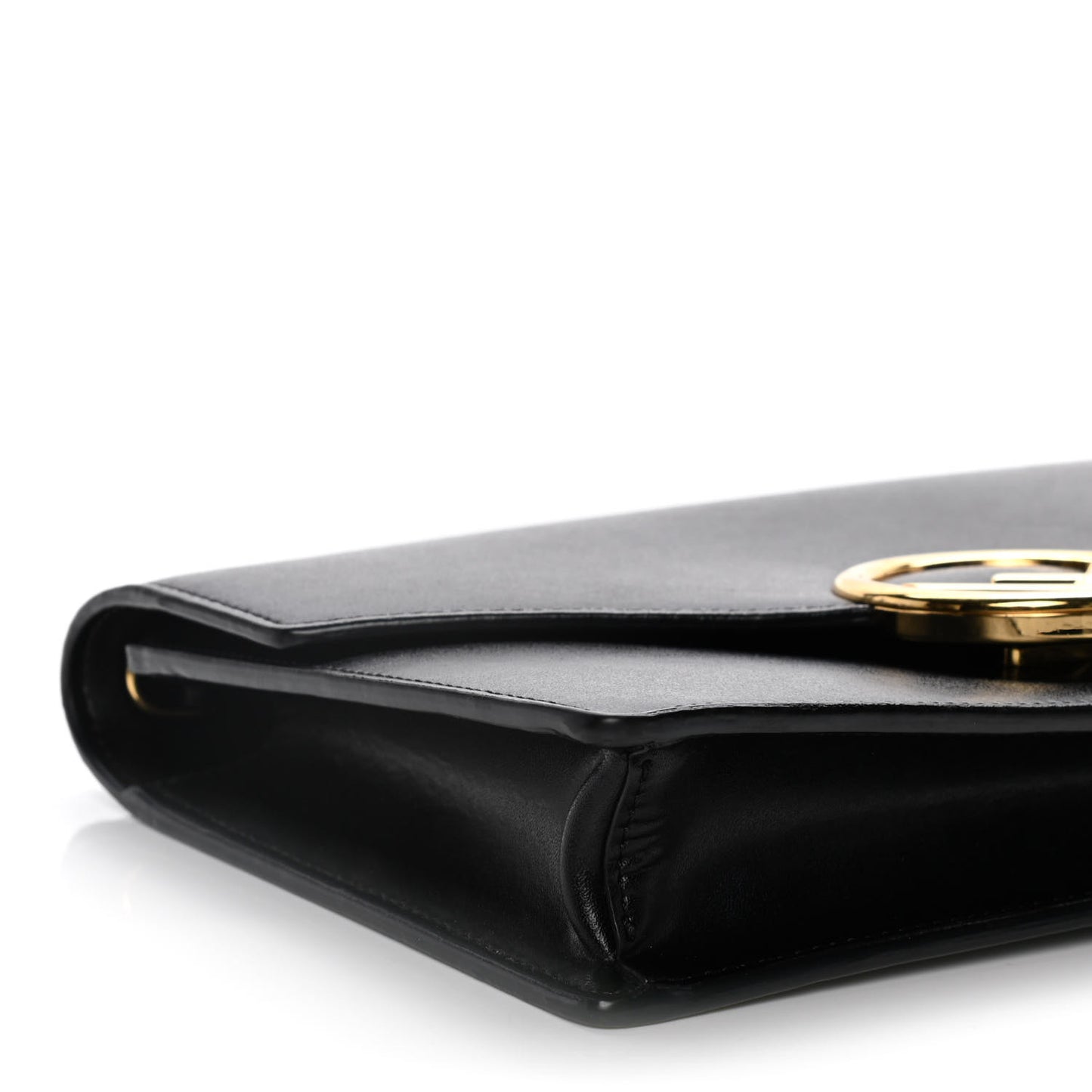 Vitello Liberty Lucido F is Fendi Medium Envelope Wallet on Chain Black