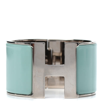 Hermes Enamel Extra Wide Clic Clac H Bracelet PM Lagon 1 of 4