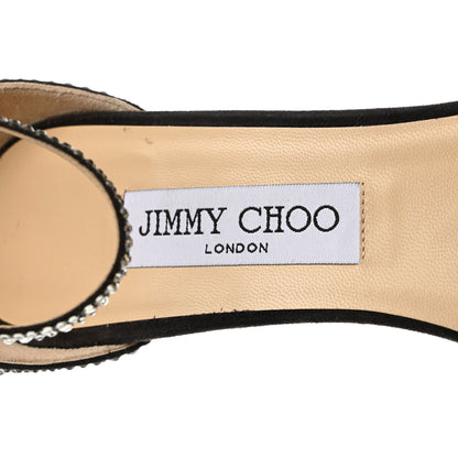 Jimmy Choo Crystal Sandal Pumps 39 Silver 6 of 10