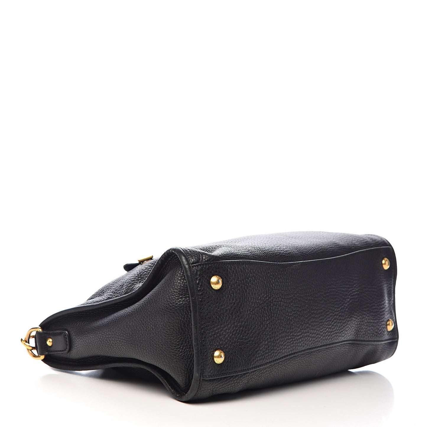 Vitello Daino Shopping Satchel Black