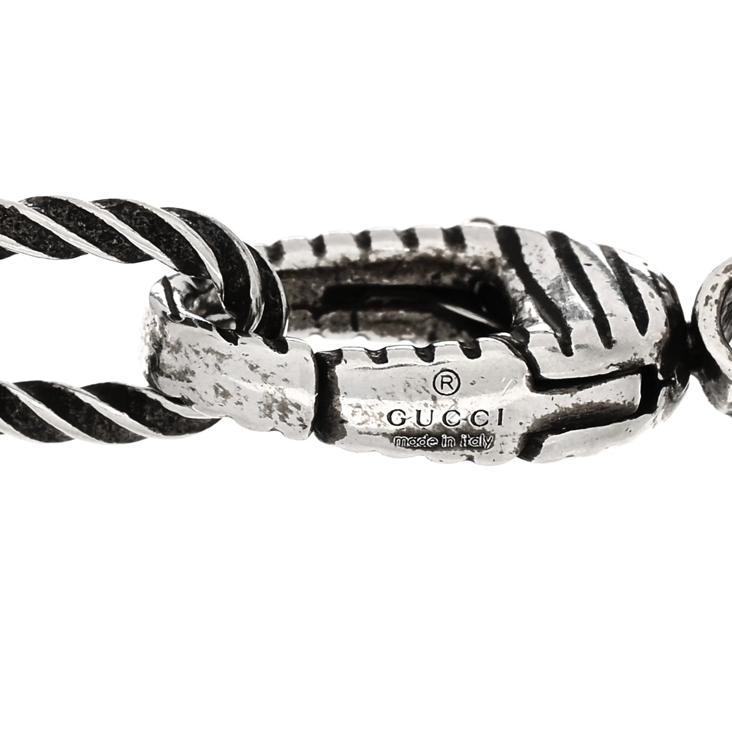 Sterling Silver Interlocking G Charm Bracelet
