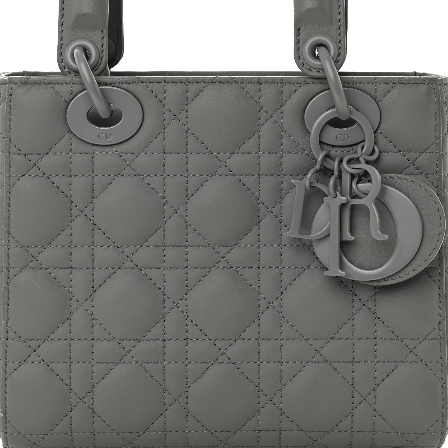Christian Dior Ultra Matte Calfskin Cannage Small My ABCDior Lady Dior Gray 7 of 12