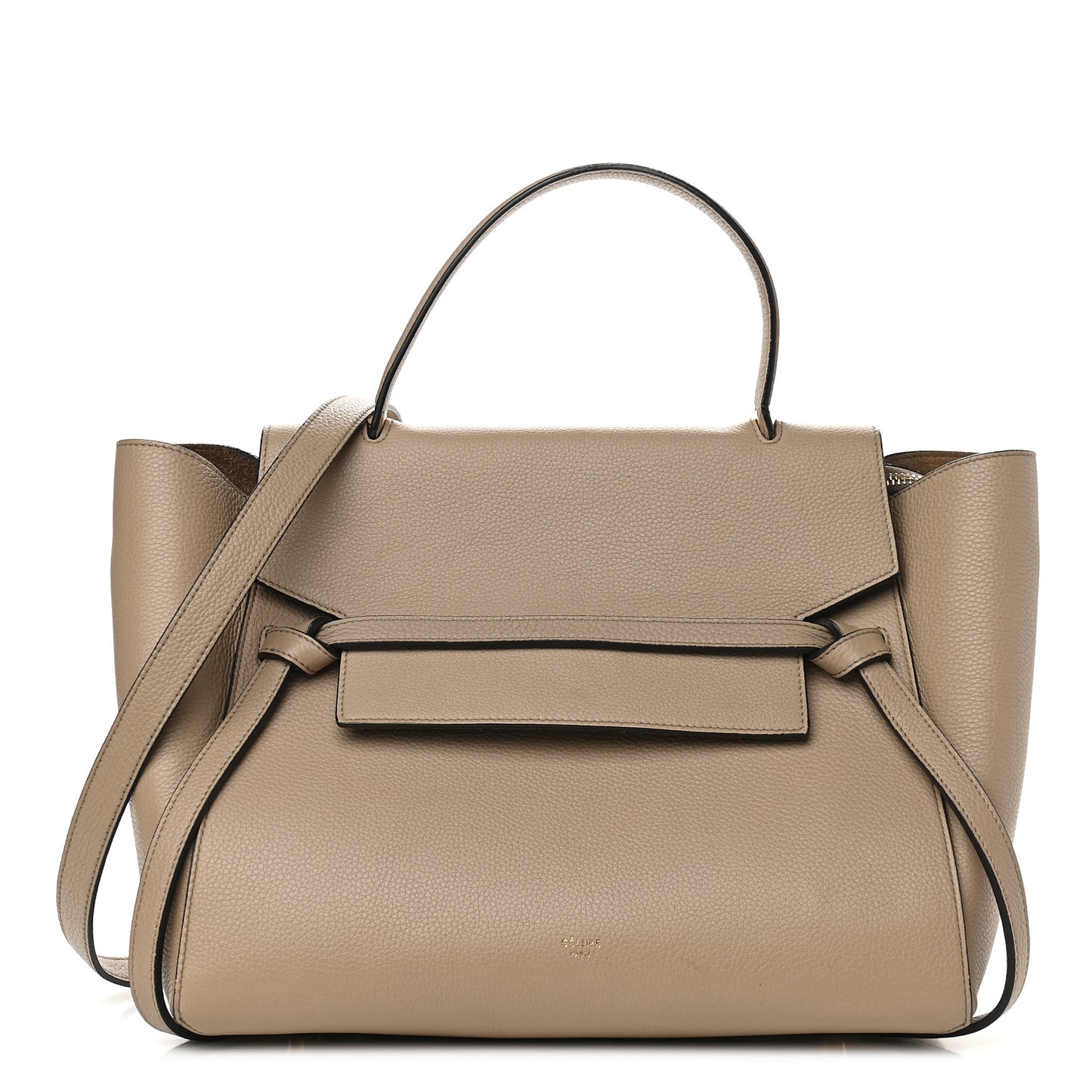 Grained Calfskin Mini Belt Bag Light Taupe