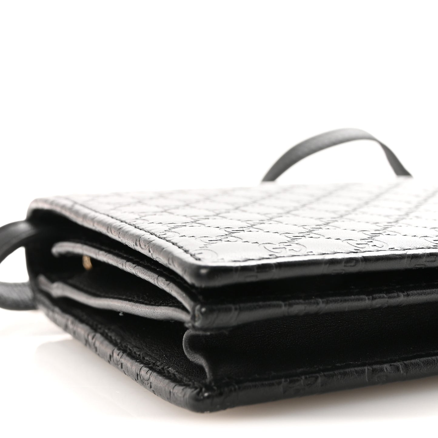Microguccissima Crossbody Wallet Black