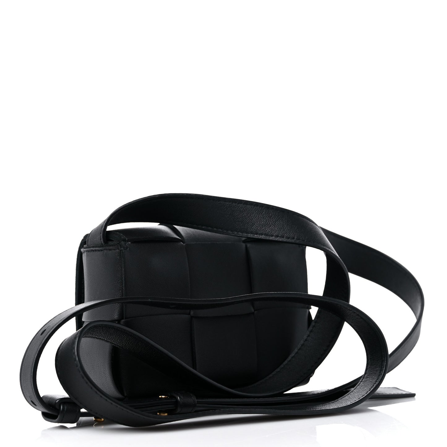 Lambskin Maxi Intreccio Candy Cassette Crossbody Bag Black