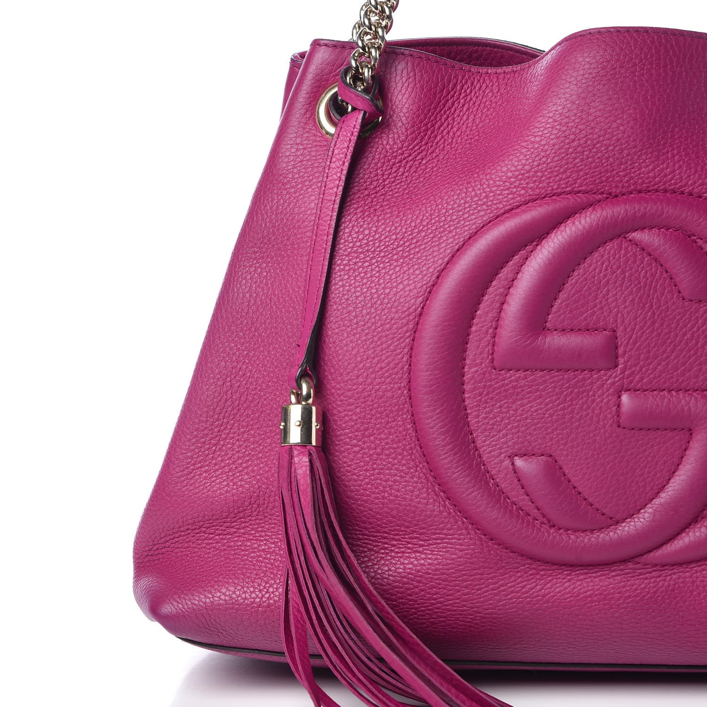 Cellarius Calfskin Medium Soho Chain Shoulder Bag Bright Bouganville