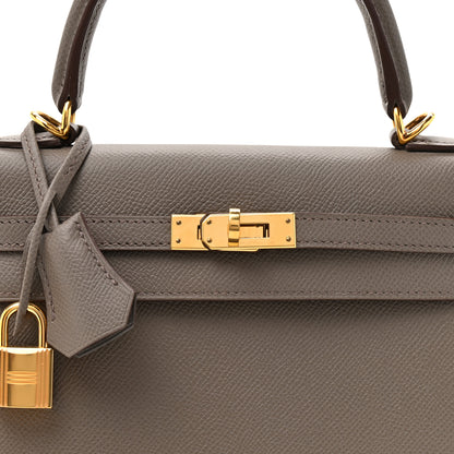 Hermes Epsom Kelly Sellier 25 Etain 8 of 11
