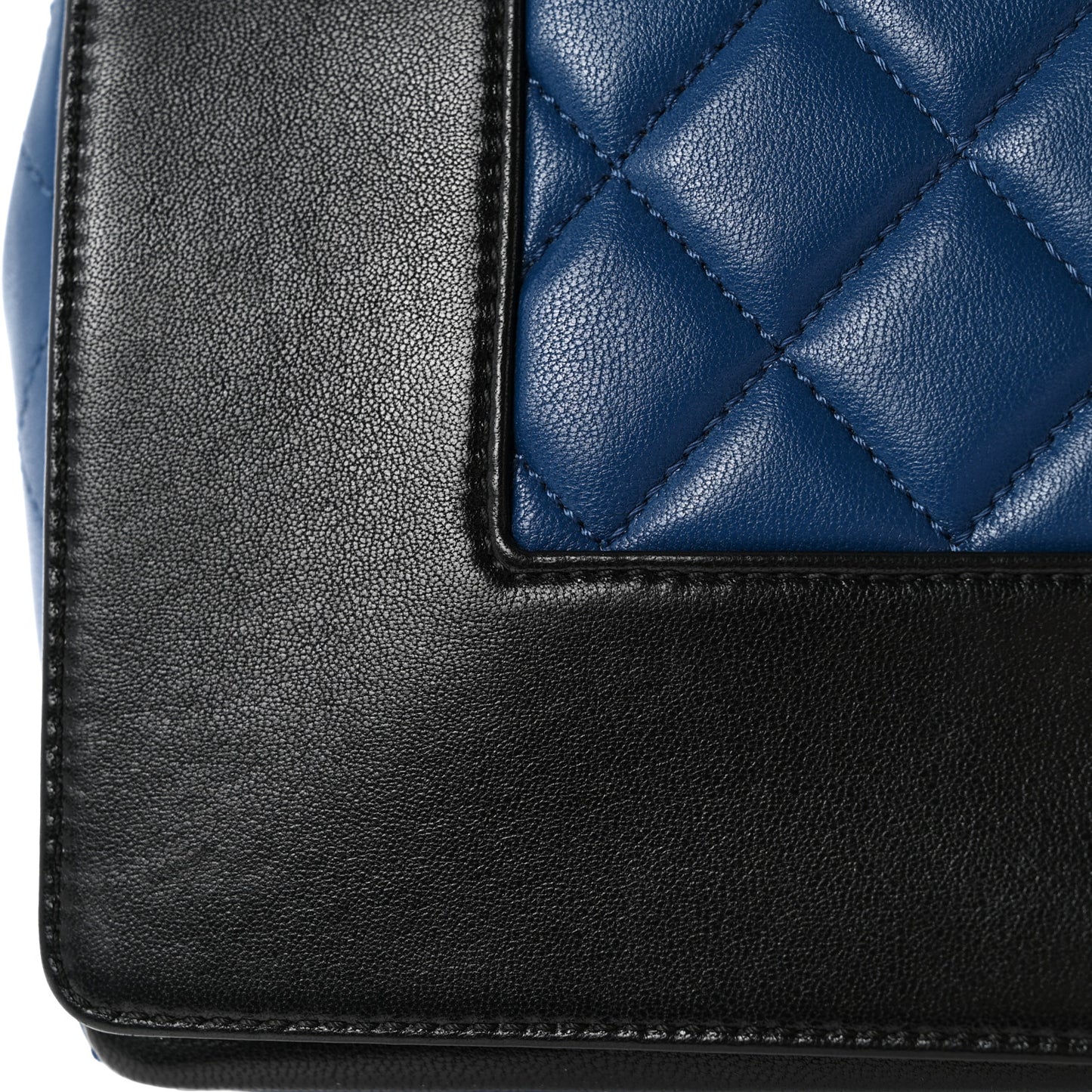 Sheepskin Quilted Vintage Mademoiselle Flap Blue Black