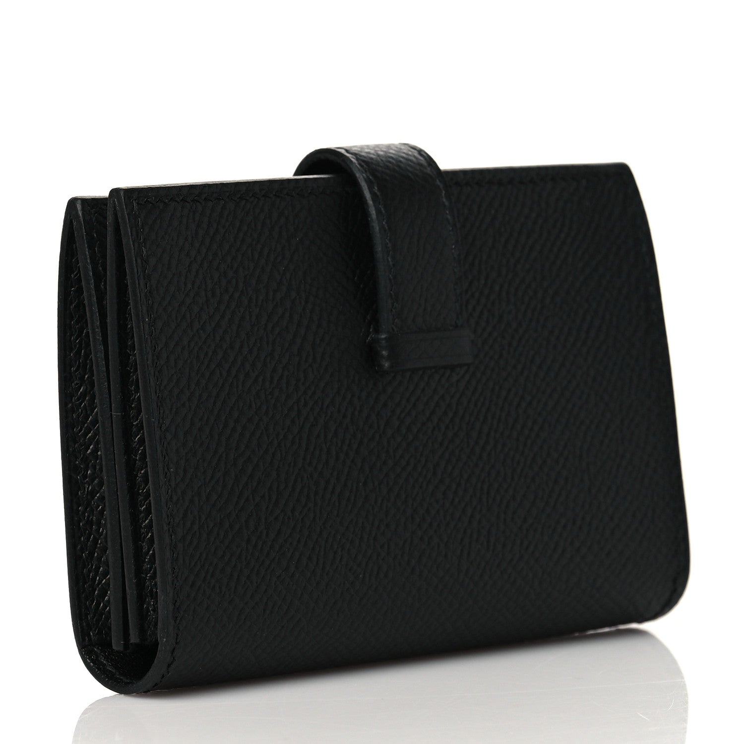 Hermes Epsom Monochrome Bearn Card Holder Wallet Black 3 of 9