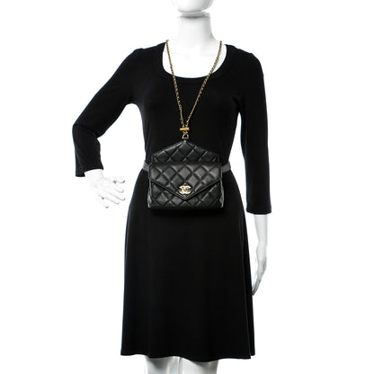 Chanel Calfskin Quilted Waist Bag Black 2 of 9