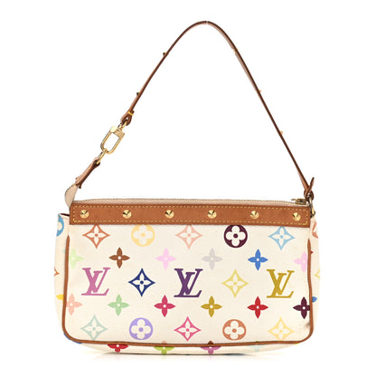 Louis Vuitton Monogram Multicolor Pochette Accessories White 1 of 10