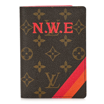 Louis Vuitton Monogram My LV Heritage Passport Cover Fuchsia Orange 1 of 8
