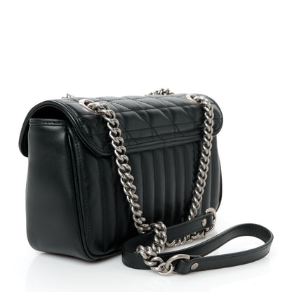 Gucci Calfskin Matelasse Aria Small GG Marmont Shoulder Bag Black 3 of 10