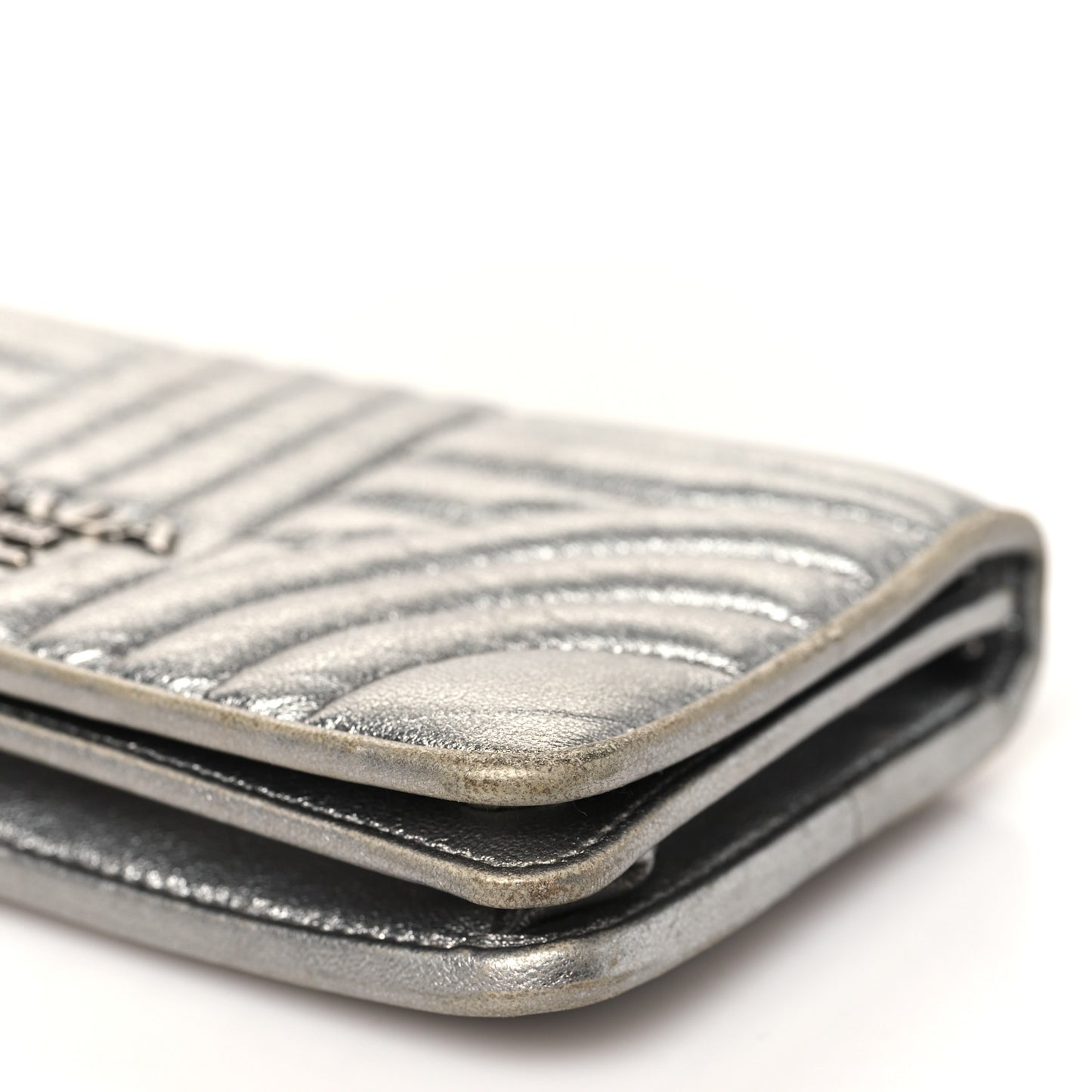 Metallic Nappa Mini Impunture Diagramme Mini Crossbody Bag Cromo