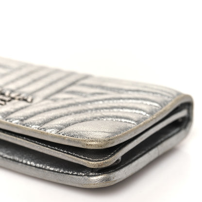 Prada Metallic Nappa Mini Impunture Diagramme Mini Crossbody Bag Cromo 10 of 12