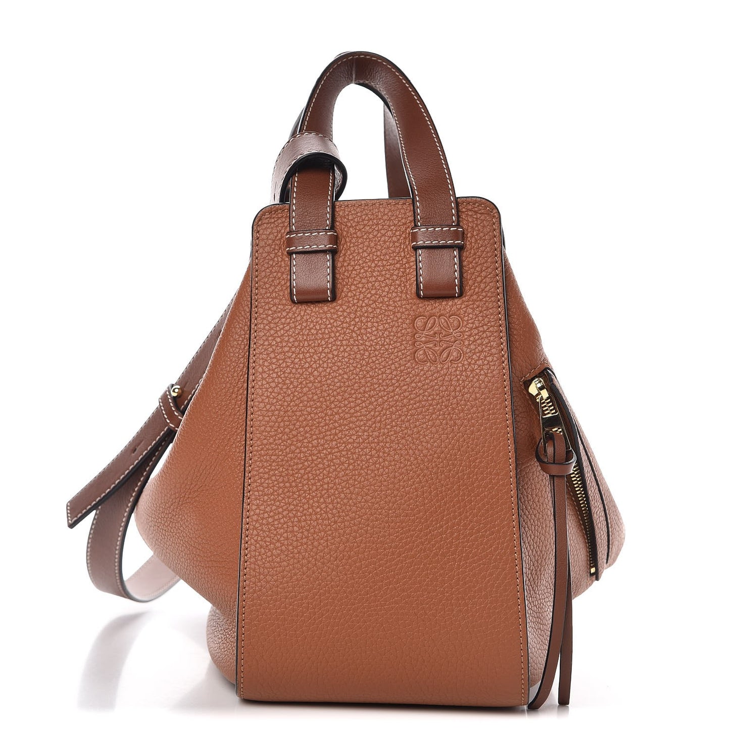 Calfskin Small Hammock Shoulder Bag Tan