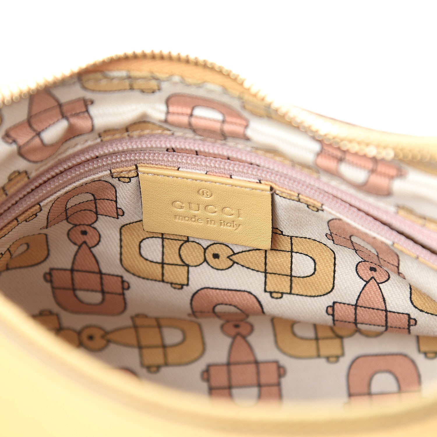 Gucci Guccissima Small D Gold Ring Shoulder Bag Yellow 5 of 8