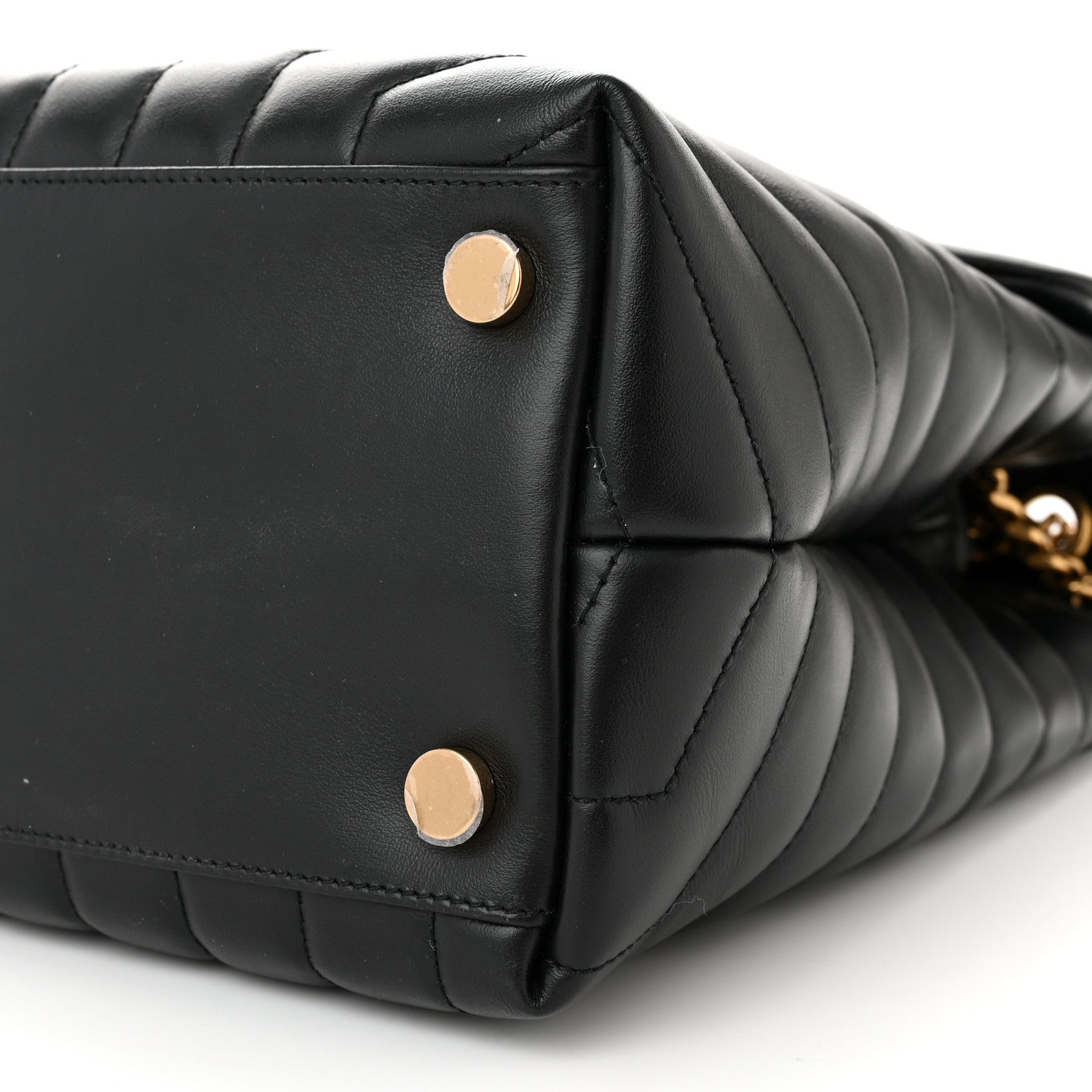 Saint Laurent Calfskin Y Quilted Monogram Large Loulou Chain Satchel Black 10 of 11