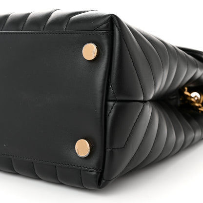 Saint Laurent Calfskin Y Quilted Monogram Large Loulou Chain Satchel Black 10 of 11