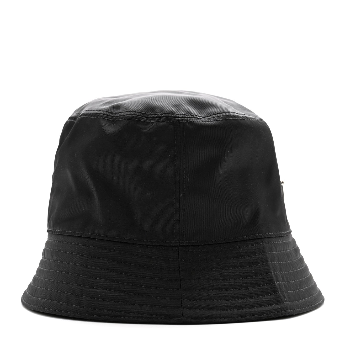 Re-Nylon Metal Triangle Logo Womens Bucket Hat S Black