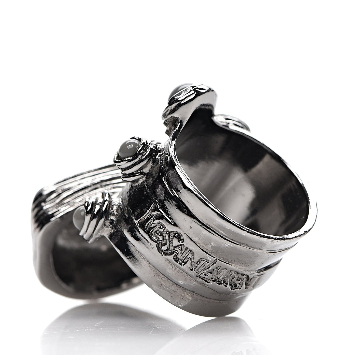 Enamel Arty Ring 7 Tin Black