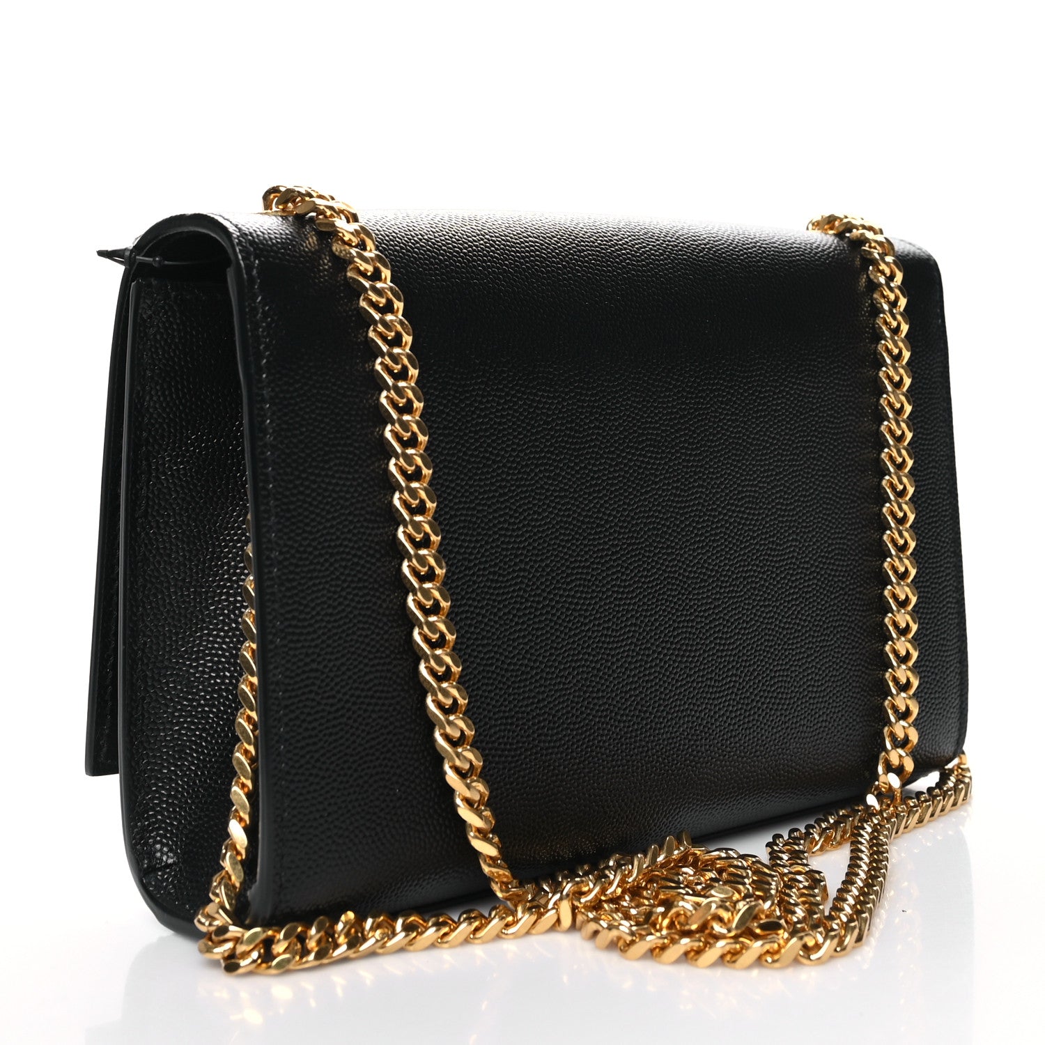 Saint Laurent Grain De Poudre Small Monogram Kate Satchel Black 3 of 9