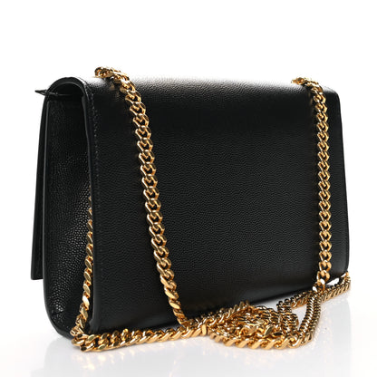 Saint Laurent Grain De Poudre Small Monogram Kate Satchel Black 3 of 9