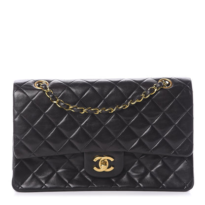 Chanel Lambskin Quilted Medium Double Flap Black 1 of 9