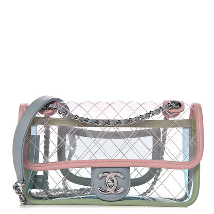 Chanel Lambskin PVC Quilted Mini Coco Splash Flap Blue Green 1 of 12