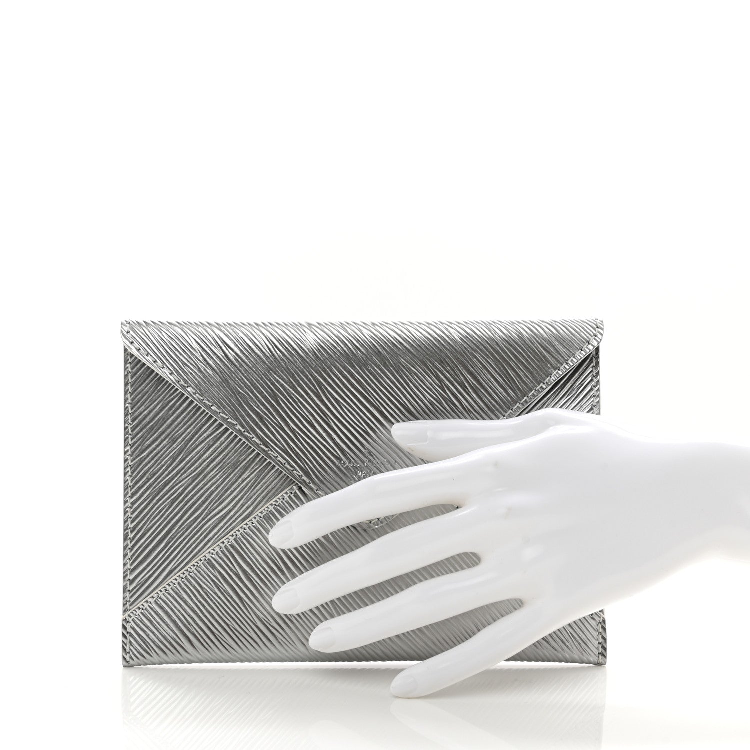 Louis Vuitton Metallic Epi Invitation Envelope Clutch Silver 2 of 6