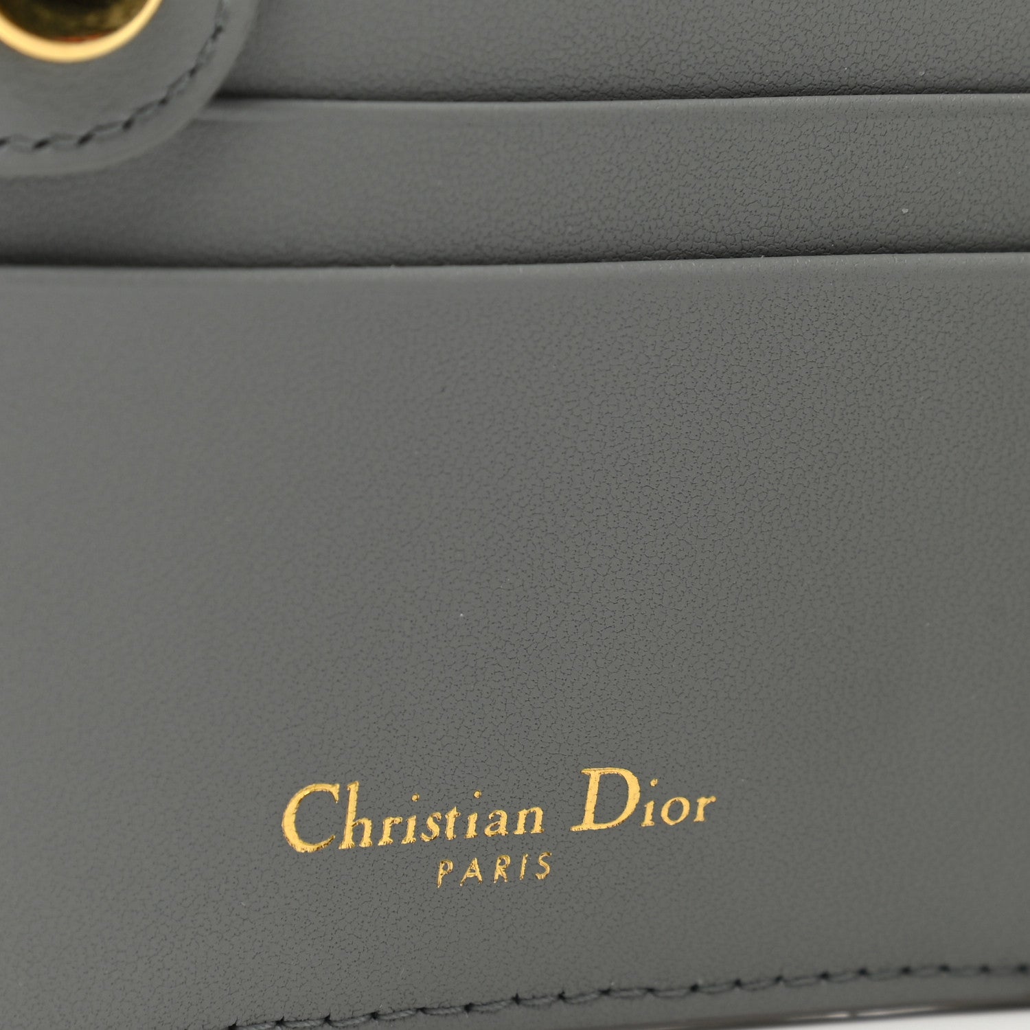 Christian Dior Supple Calfskin Cannage Caro Slim Wallet Grey 6 of 8