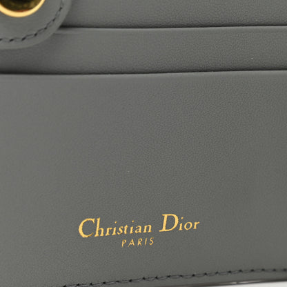 Christian Dior Supple Calfskin Cannage Caro Slim Wallet Grey 6 of 8